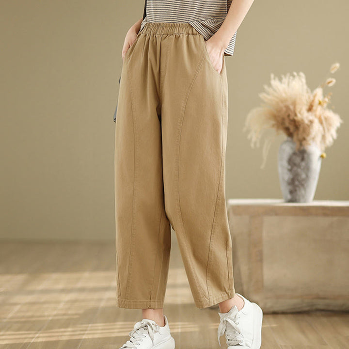 Buddha Stones Casual Elastic Waist Women's Polyester Harem Pants With Pockets - image 2