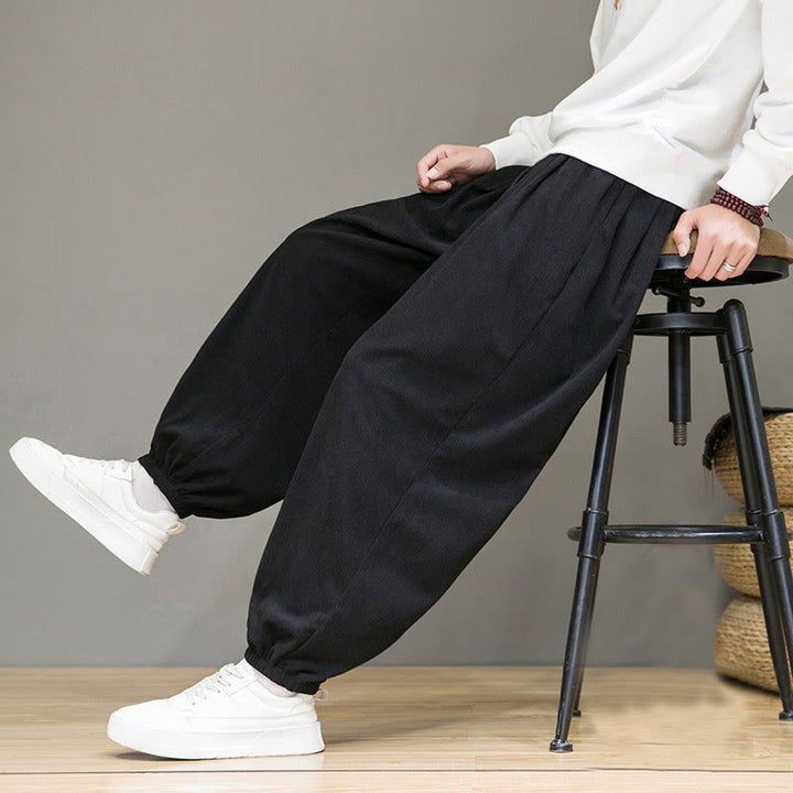 Buddha Stones Commute Plain Men's Thermal Fleece-Lined Ankle-Length Pants With Pockets - image 15