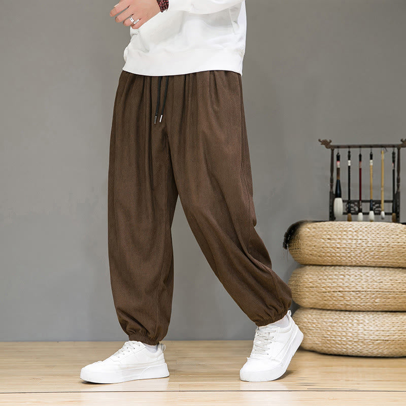 Buddha Stones Commute Plain Men's Thermal Fleece-Lined Ankle-Length Pants With Pockets - image 17