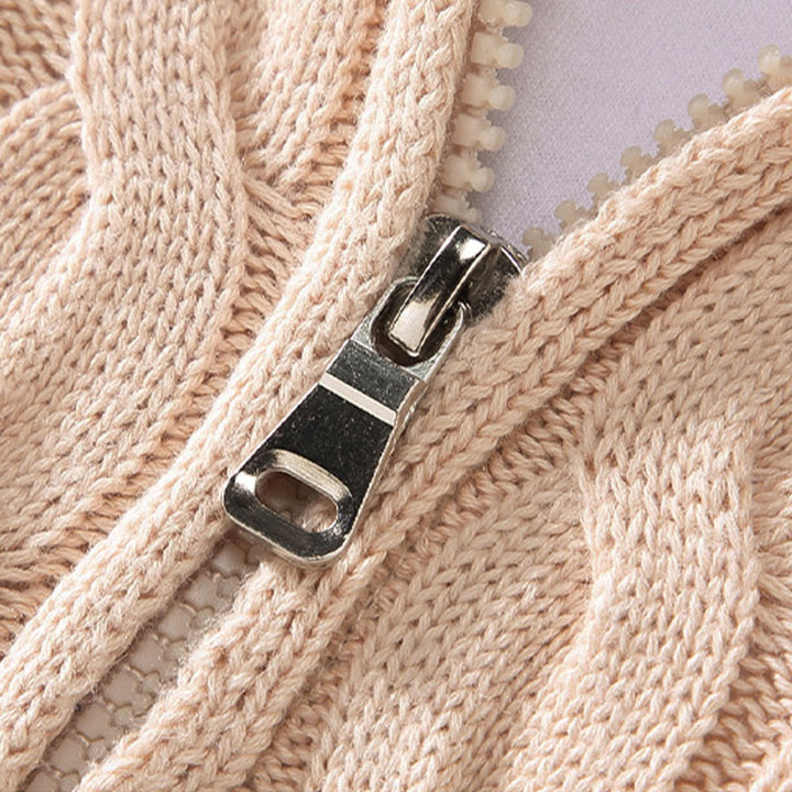 Buddha Stones Winter Textured High Neck Zipper Design Men's Long Sleeve Cotton Sweater - image 9