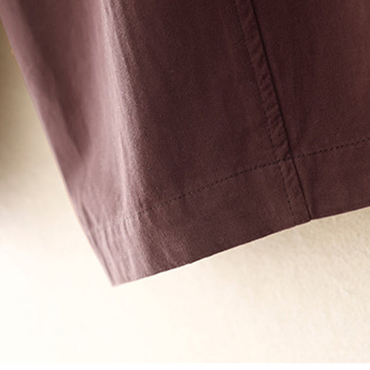 Buddha Stones Plain 7-8 Length Women's Harem Cotton Pants With Pockets - image 6