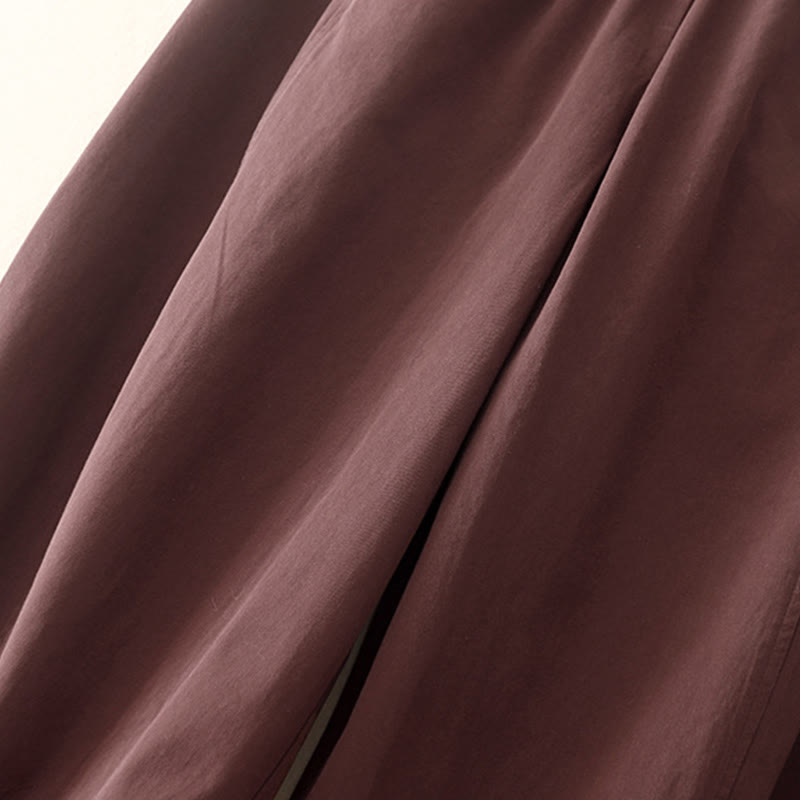 Buddha Stones Plain 7-8 Length Women's Harem Cotton Pants With Pockets - image 11