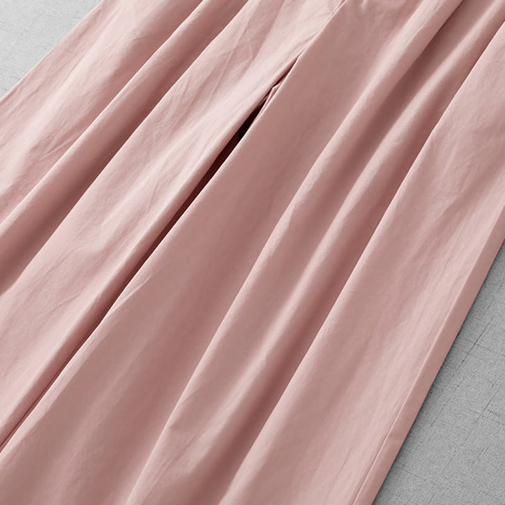 Buddha Stones Casual Plain Polyester Women's 7-8 Length Wide Leg Pants With Pockets - image 6