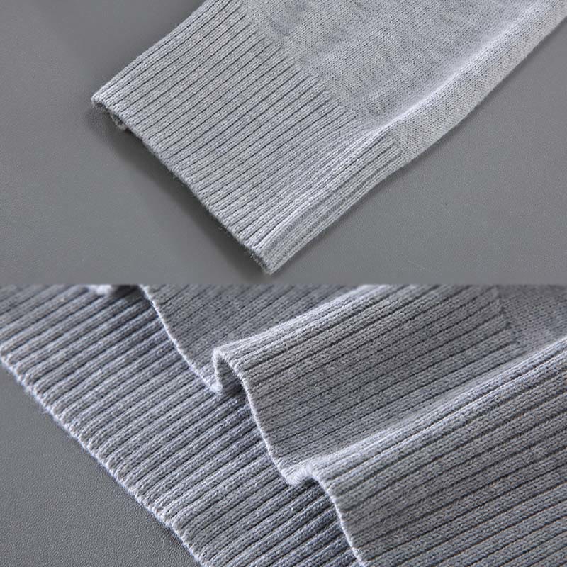 Buddha Stones Ribbed Design Pure Cotton Thermal Men's Crew Neck Long Sleeve Sweater - image 9