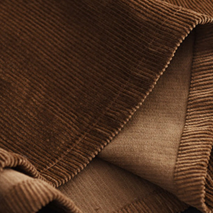 Buddha Stones Women's Plain Corduroy 7-8 Length Skirt With Pockets - image 13