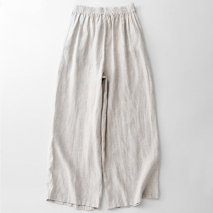 Buddha Stones Casual Solid Color Rope Women's Cotton Pants With Pockets - image 15