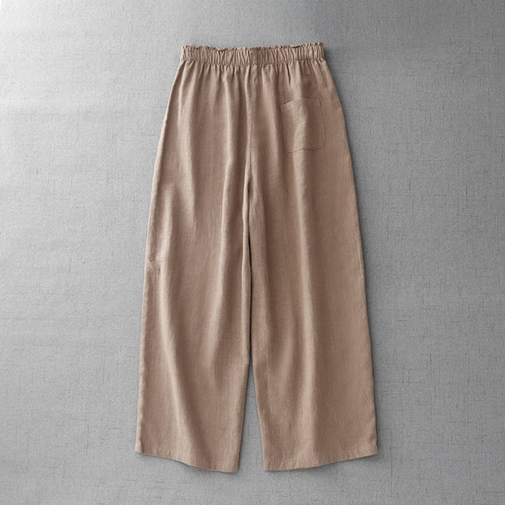 Buddha Stones Casual Plain Rope Women's Cotton 7-8 Length Pants With Pockets - image 17