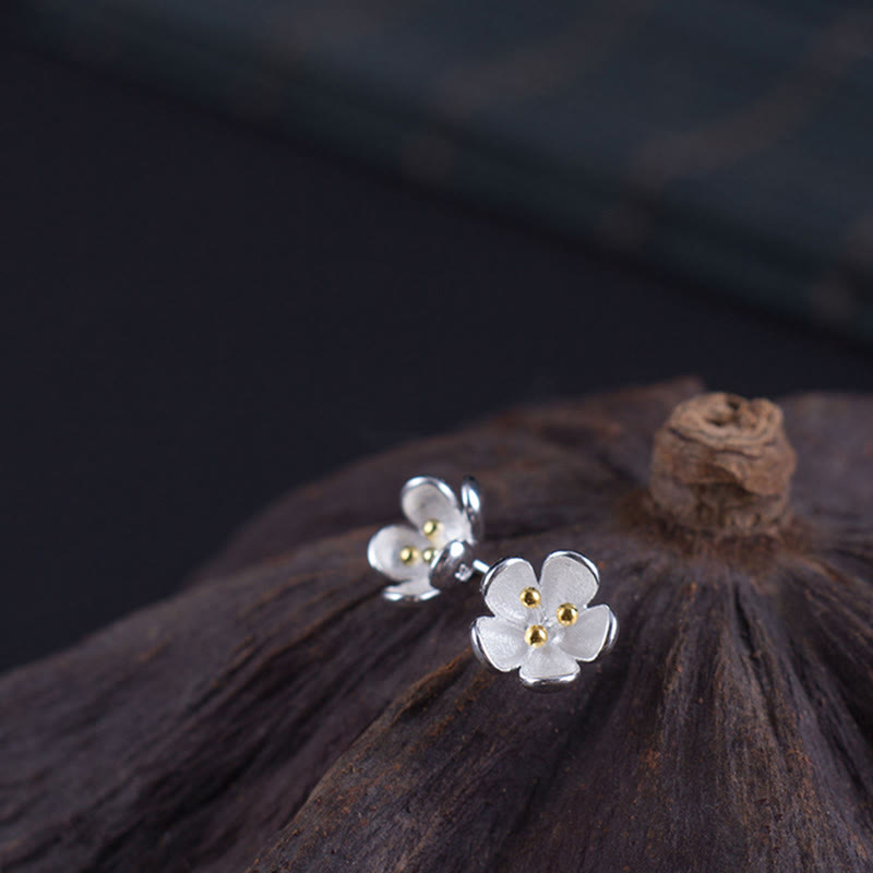 Buddha Stones 925 Sterling Silver Golden Stamens Balance Earrings  - image 6