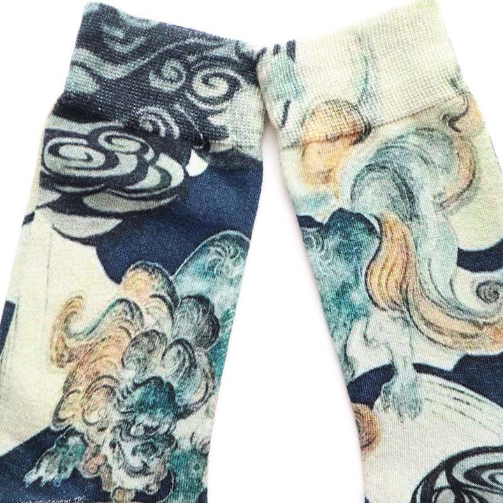 Buddha Stones "Choose Wisely" PiXiu Auspicious Clouds Women's Socks Includes Gift Message Card - image 8