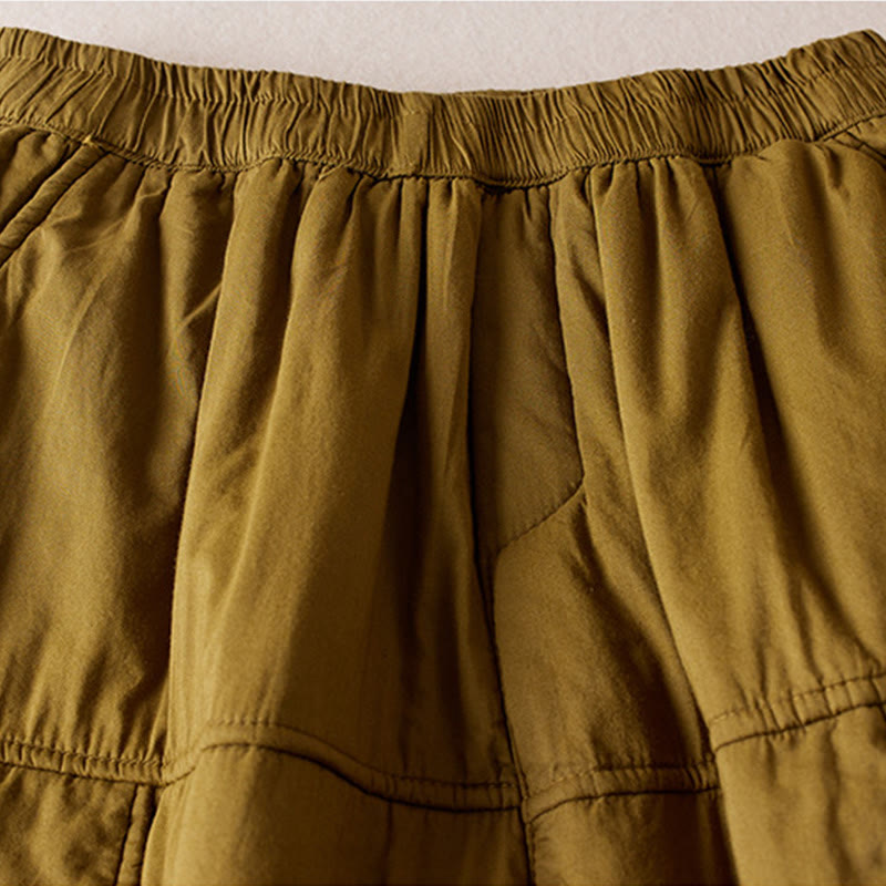 Buddha Stones Plain Women's Harem Thick Pants With Pockets - image 7