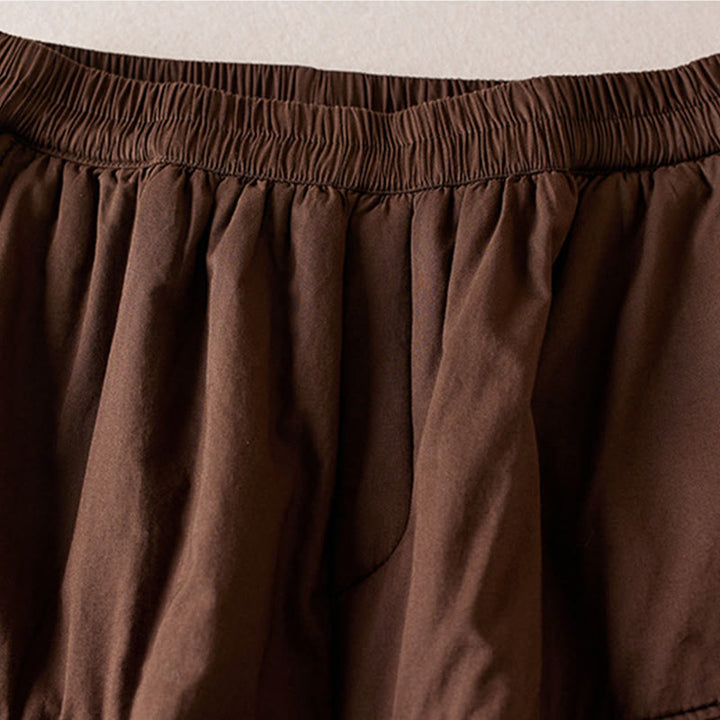 Buddha Stones Plain Women's Harem Thick Pants With Pockets - image 11