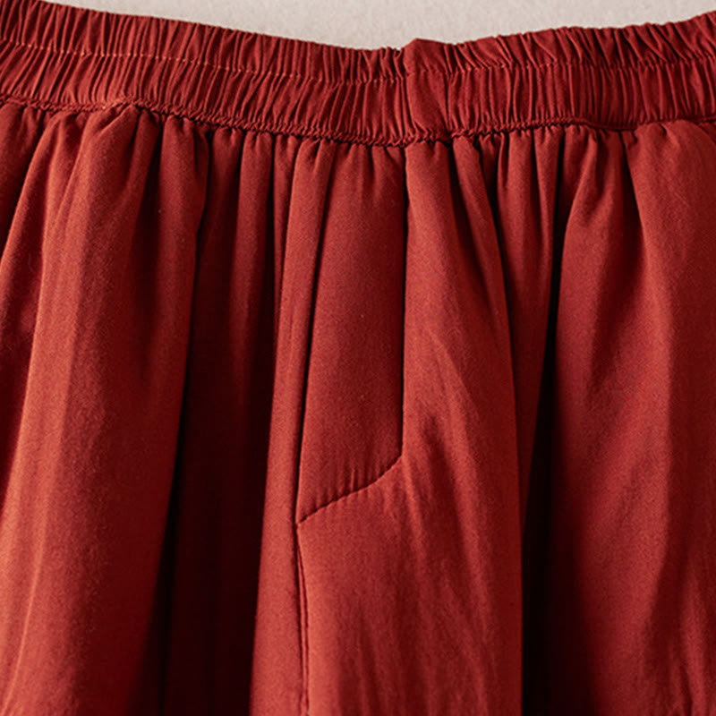 Buddha Stones Plain Women's Harem Thick Pants With Pockets - image 17