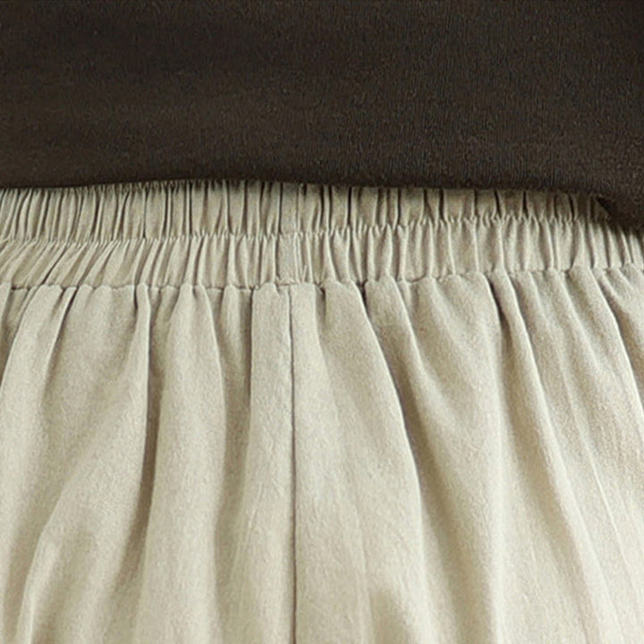 Buddha Stones Casual Straight-leg Women's Cotton Pants With Pockets - image 7