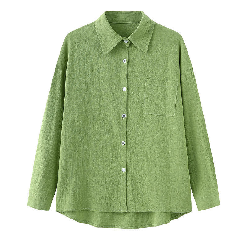 Buddha Stones 2Pcs Long Sleeve Shirt Top With Pockets Drawstring Pants Meditation Cotton Linen Clothing Women's Set - image 2