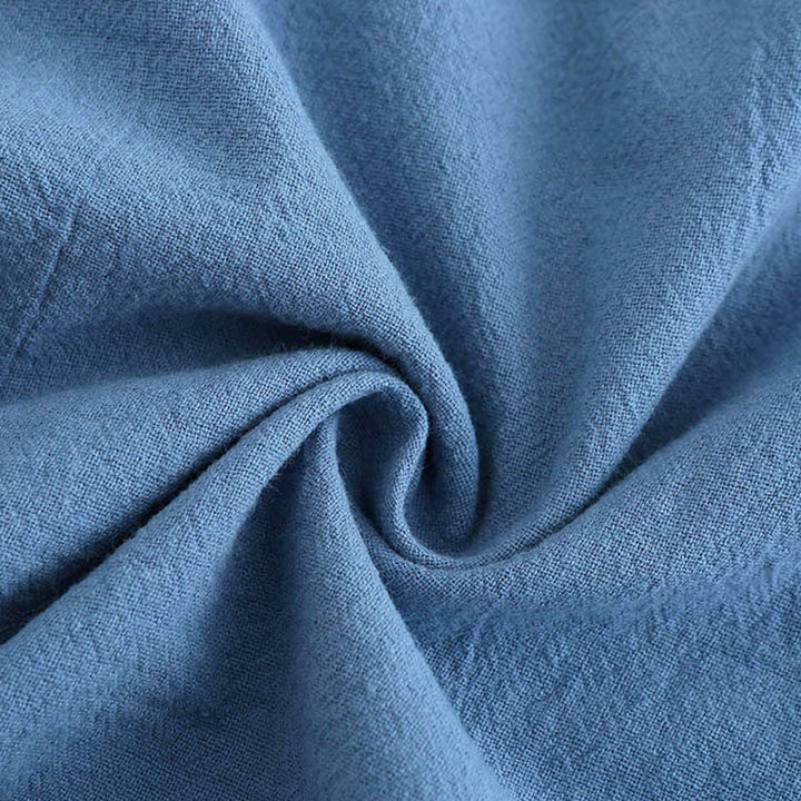 Buddha Stones 2Pcs Long Sleeve Shirt Top With Pockets Drawstring Pants Meditation Cotton Linen Clothing Women's Set - image 22