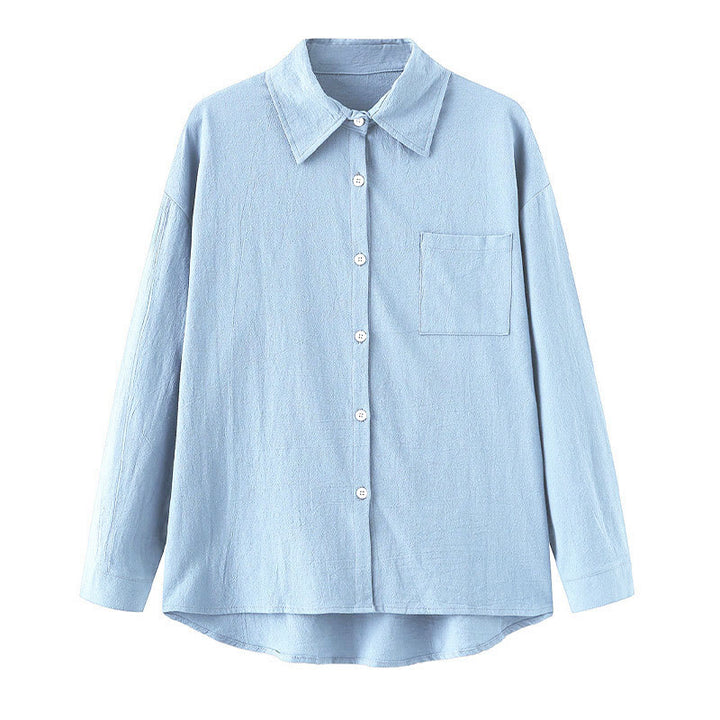 Buddha Stones 2Pcs Long Sleeve Shirt Top With Pockets Drawstring Pants Meditation Cotton Linen Clothing Women's Set - image 26