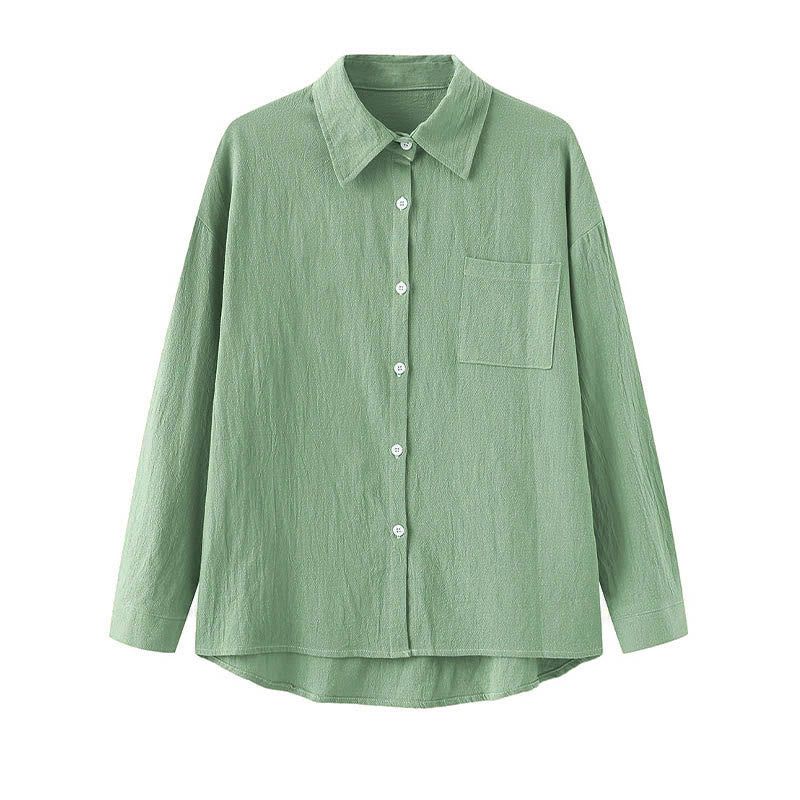 Buddha Stones 2Pcs Long Sleeve Shirt Top With Pockets Drawstring Pants Meditation Cotton Linen Clothing Women's Set - image 44