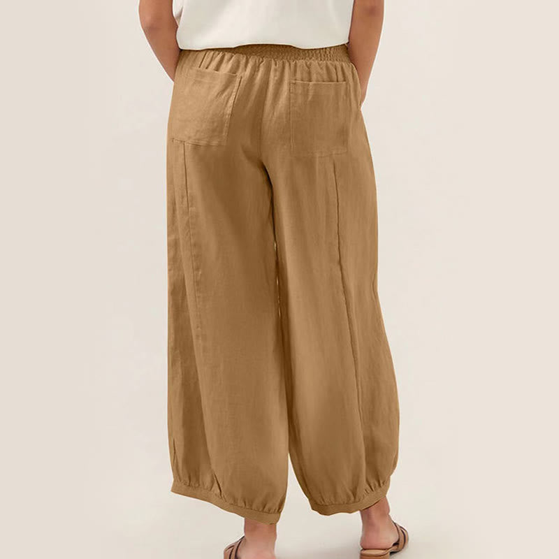 Buddha Stones Plain Color Women's Harem Pants With Pockets - image 13