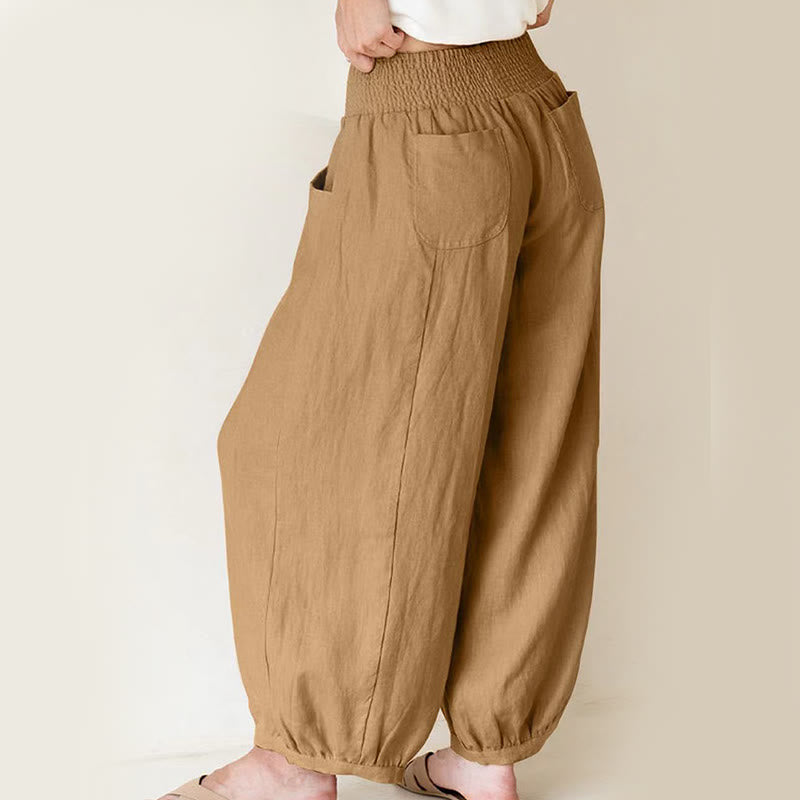 Buddha Stones Plain Color Women's Harem Pants With Pockets - image 12