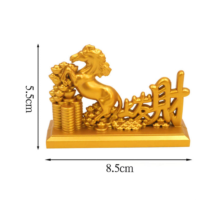Buddha Stones "Get Rich Now" Year of the Horse Ingots Prosperity Home Decoration - image 5