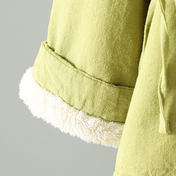 Buddha Stones Drawstring Zen Meditation Women's Long Sleeve Cotton Jacket - image 8