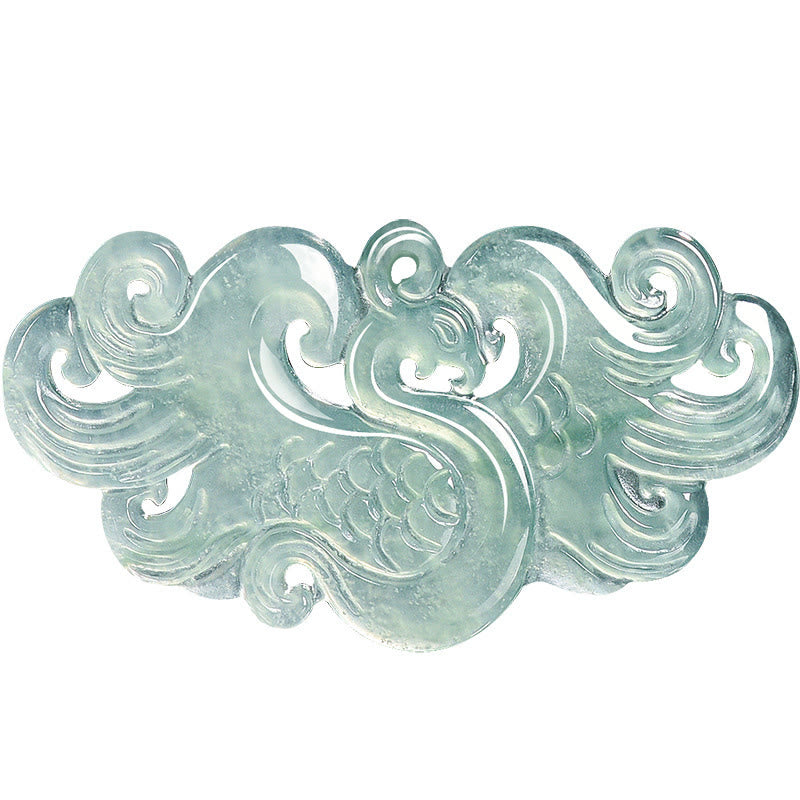 Buddha Stones Chinese Phoenix Jade Luck Necklace String Pendant - image 8