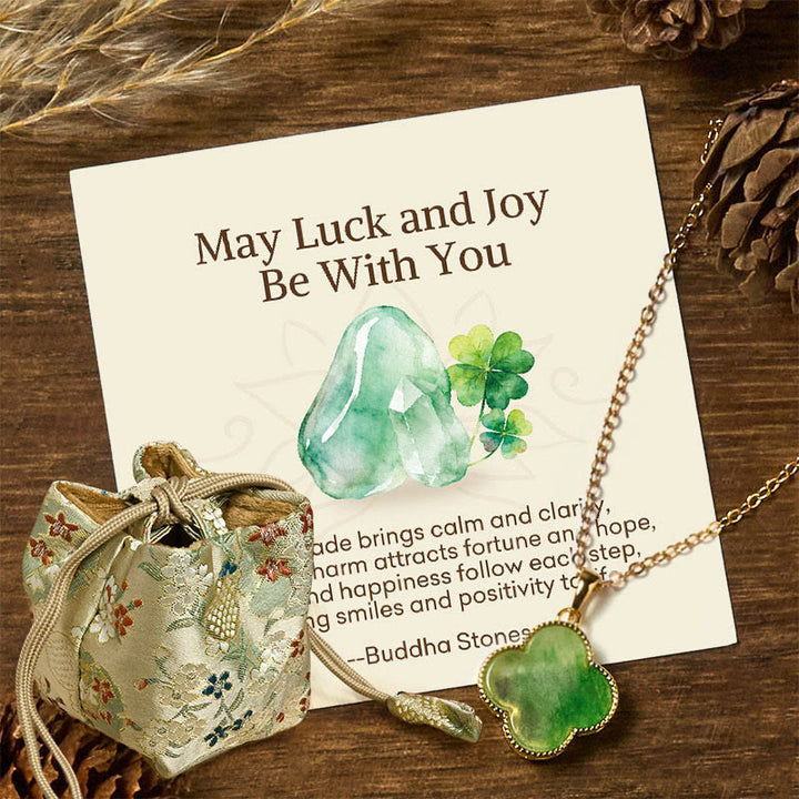 Buddha Stones "May Luck and Joy Be With You" Jade Necklace Includes Gift Message Card - Jade(Prosperity♥Abundance) - Deluxe Gift Bag (+$12.59) - image 6