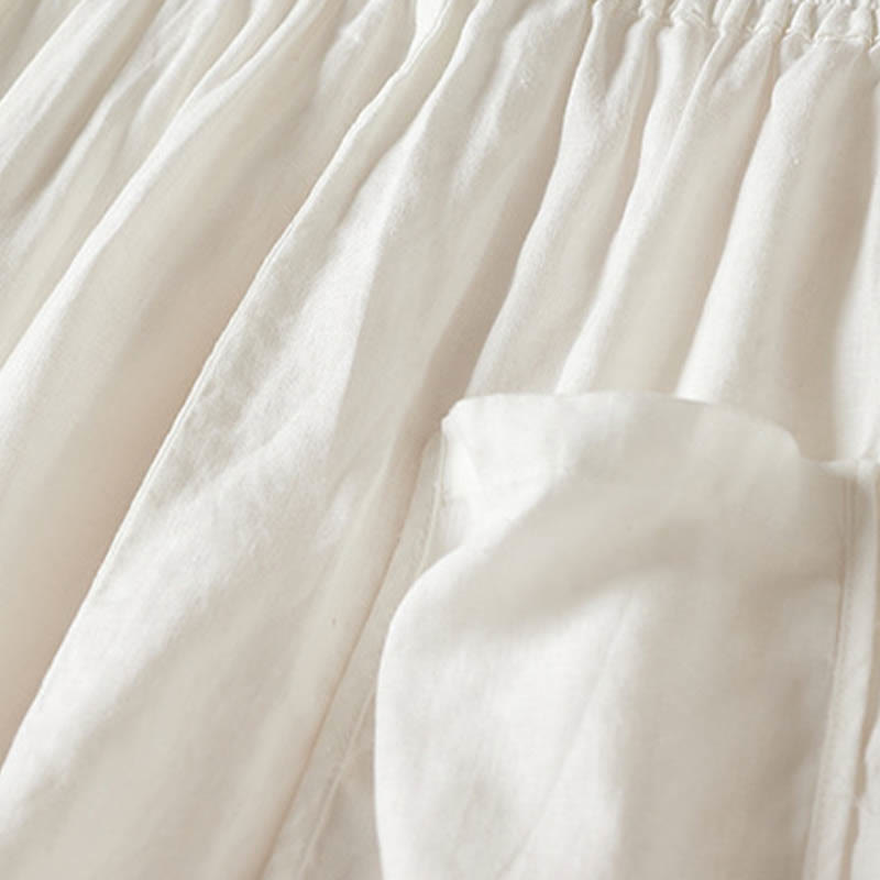 Buddha Stones Summer Small Flower Embroidery  Harem Pants With Pockets - image 18