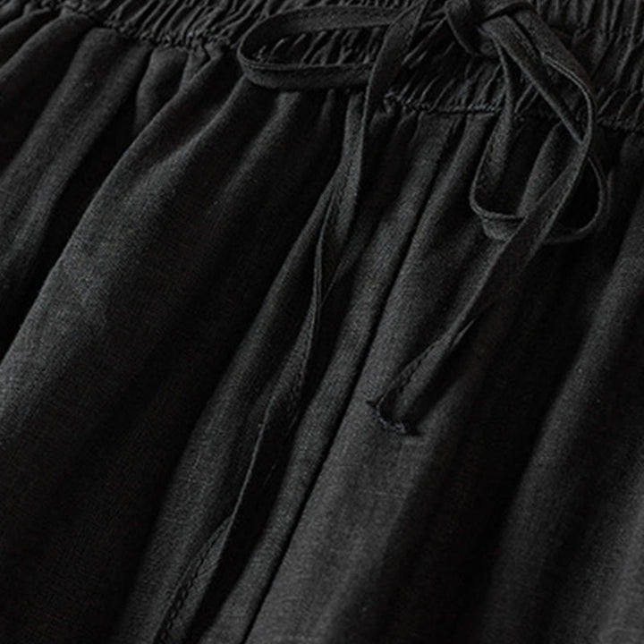 Buddha Stones Summer Small Flower Embroidery  Harem Pants With Pockets - image 38