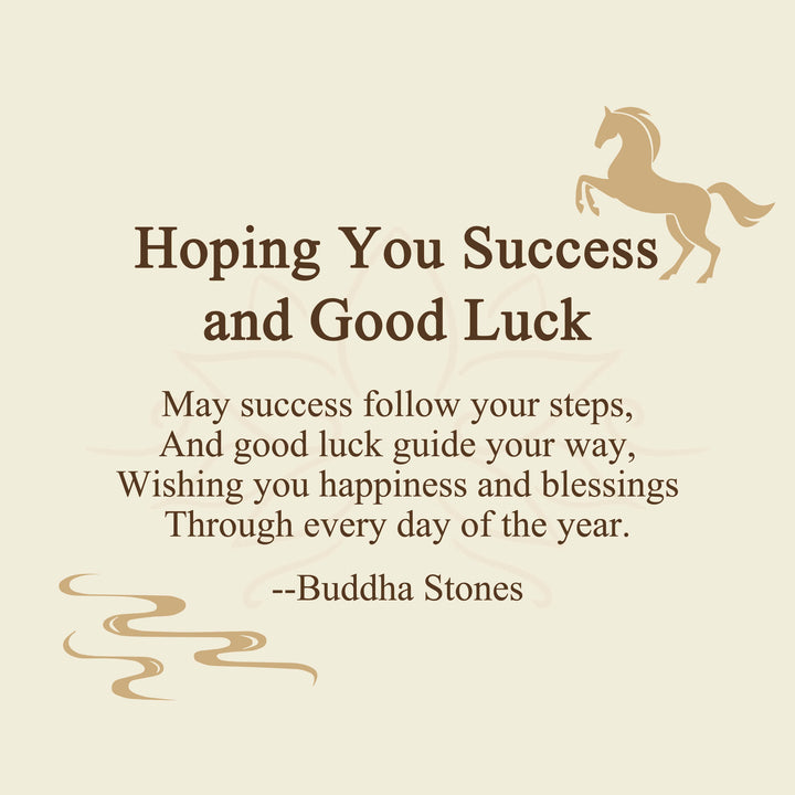 Buddha Stones "Hoping You Success and Good Luck" Year of the Horse Key Chain Includes Gift Message Card - image 2