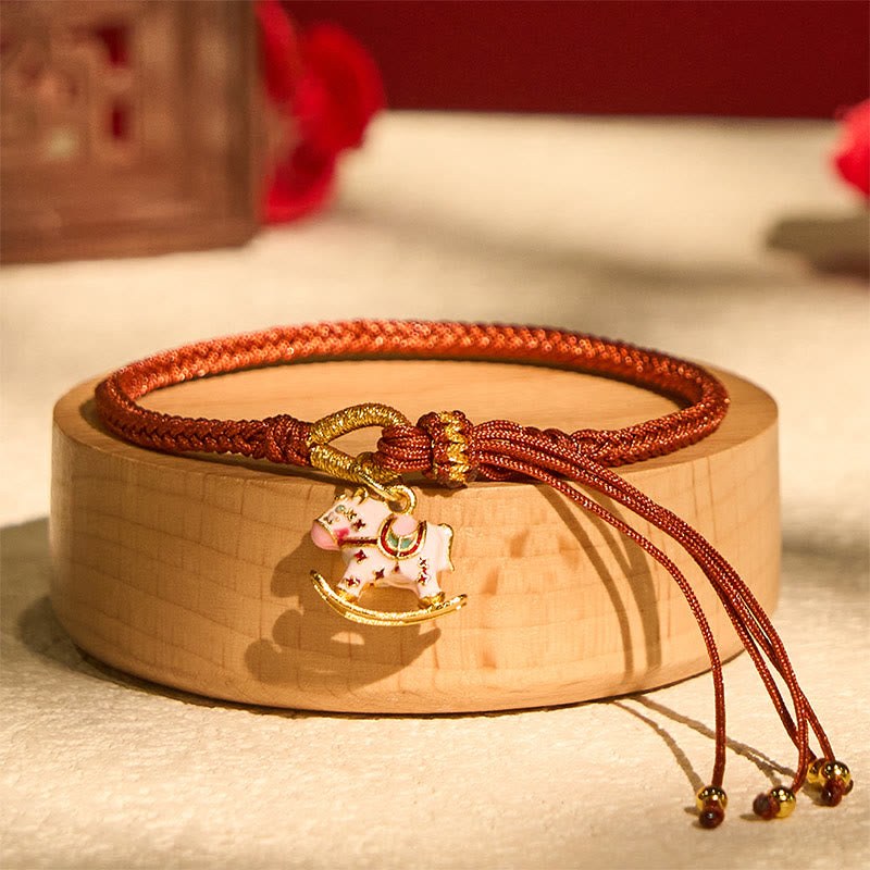 Buddha Stones "Sending You Happiness and Strength" Year of the Horse String Includes Gift Message Card - image 1
