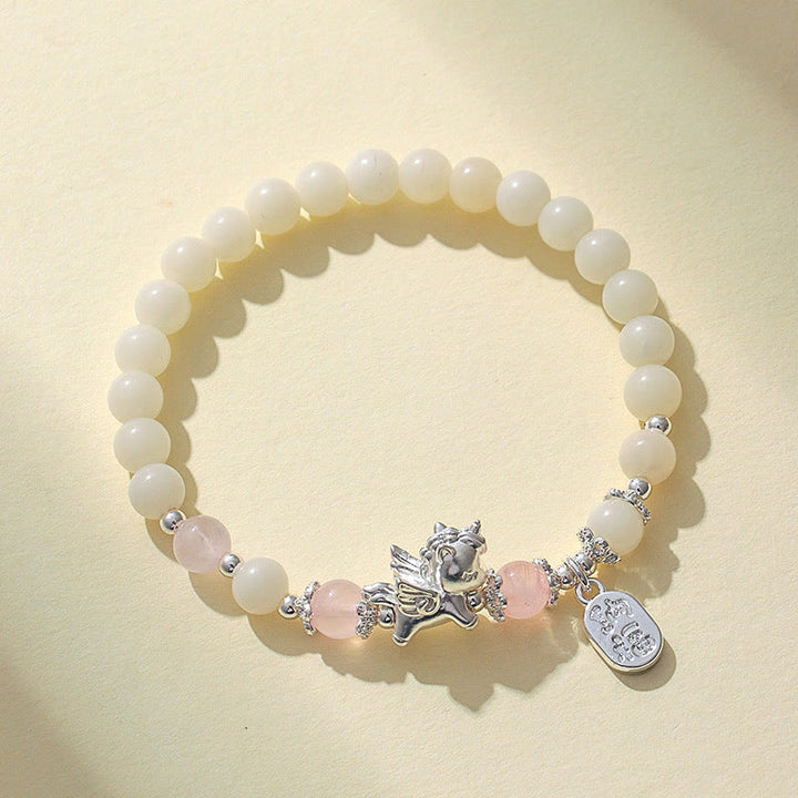 Buddha Stones 999 Sterling Silver Year Of The Horse Natural Black Obsidian Bodhi Seed Strength Bracelet - image 9