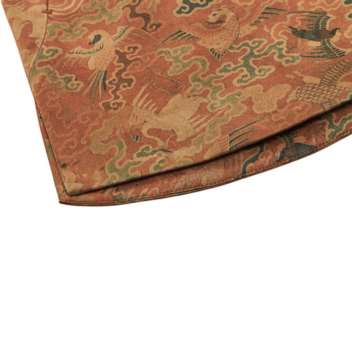 Buddha Stones 100% Mulberry Silk 30 Momme Phoenix Auspicious Clouds Long Sleeve Men's Jacket - image 9