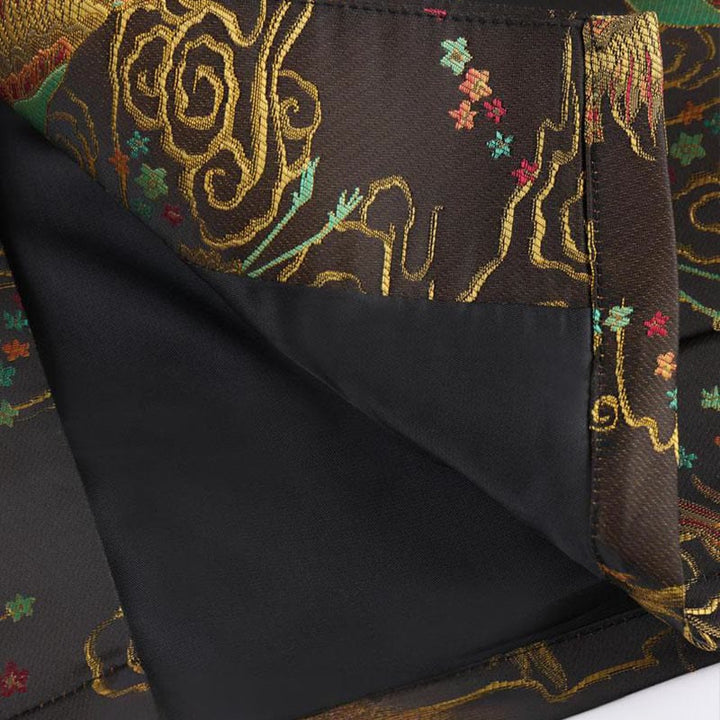 Buddha Stones Colorful Phoenix Auspicious Clouds Frog-Button Long Sleeve Men's Jacket With Pockets - image 7