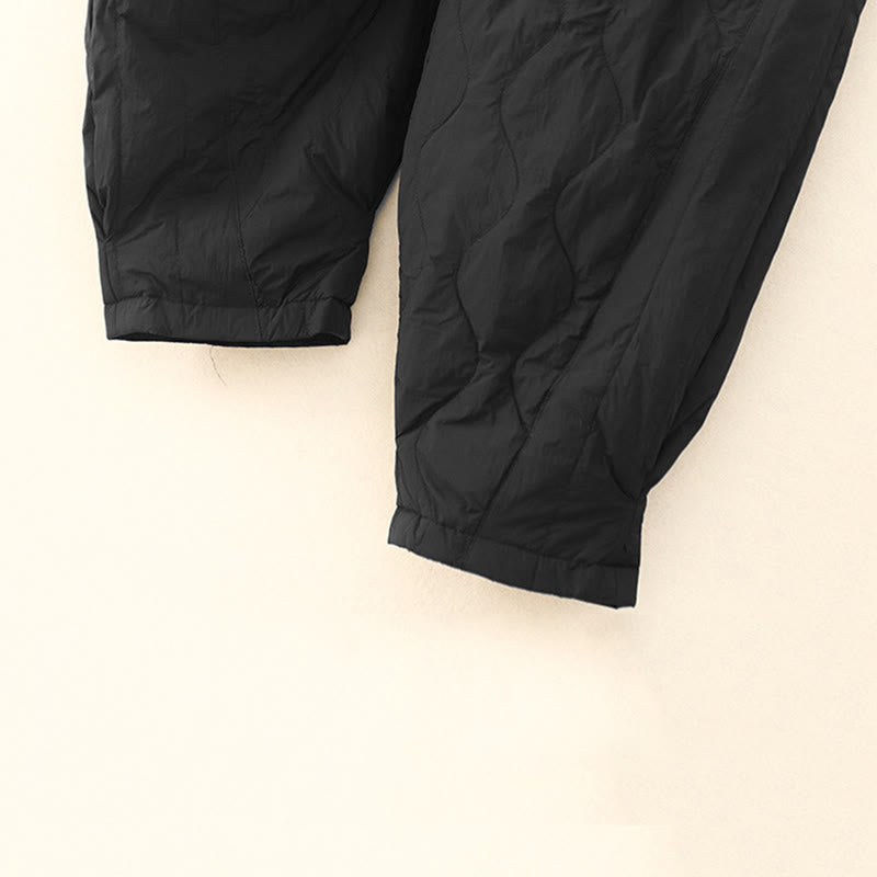 Buddha Stones Winter Solid Color Women's Cotton Thermal Pants With Pockets - image 9