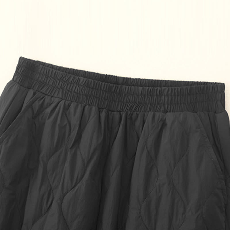 Buddha Stones Winter Solid Color Women's Cotton Thermal Pants With Pockets - image 8