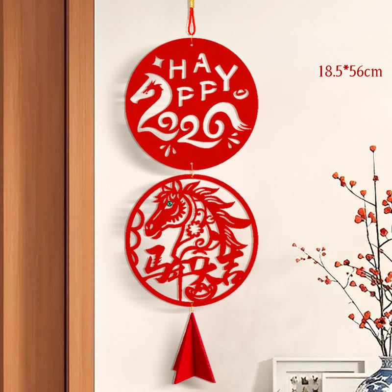 Buddha Stones Year of the Horse HAPPY 2026 Luck Chinese New Year Spring Festival Hanging Decoration - image 5