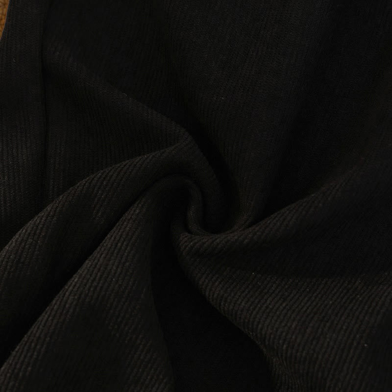 Buddha Stones Women's Patchwork Cotton Corduroy Fleece-Lined Wide Leg Pants With Pockets - image 20