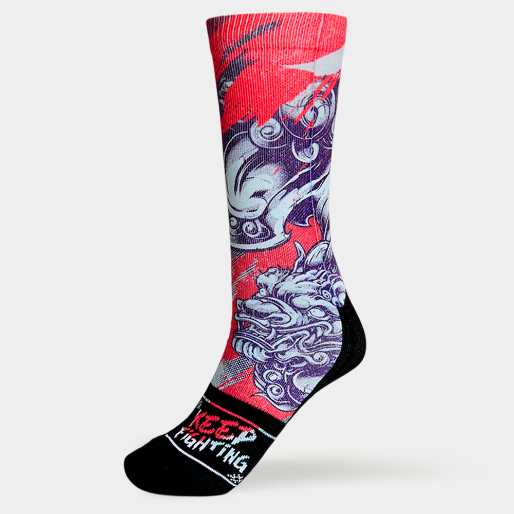 Buddha Stones "Go with the Flow" Casual PiXiu Micro Crew Men's Socks Includes Gift Message Card - image 1
