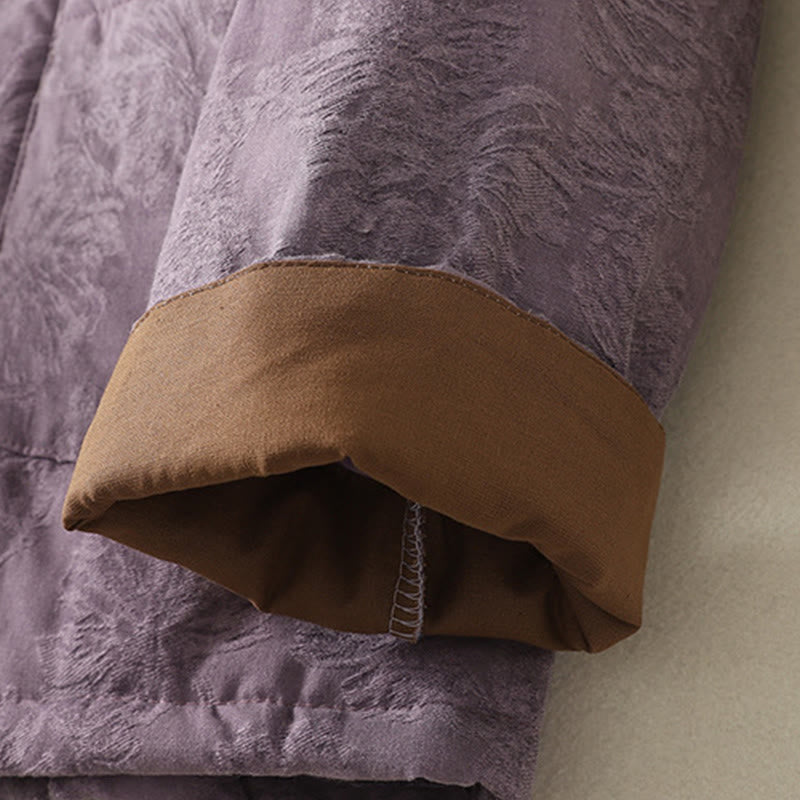 Buddha Stones Women's Solid Color Frog-Button Design Long Sleeve Cotton Jacket With Pockets - image 3