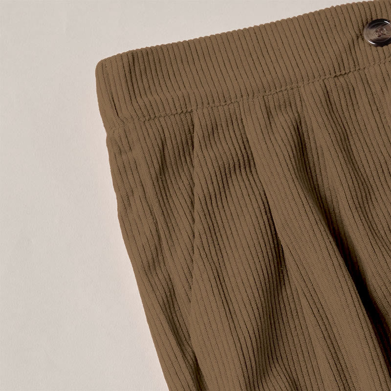 Buddha Stones Casual Corduroy Straight-leg Women's Pants With Pockets - image 5