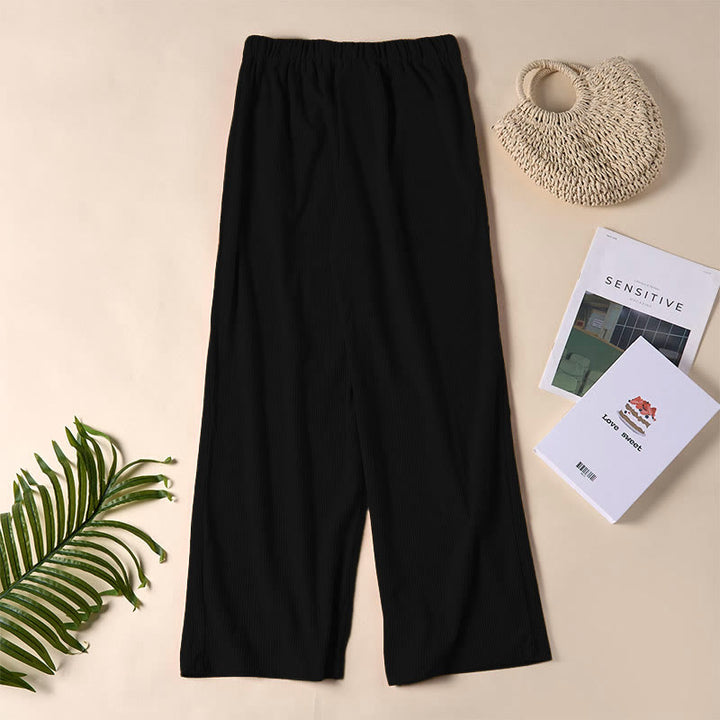 Buddha Stones Casual Corduroy Straight-leg Women's Pants With Pockets - image 7