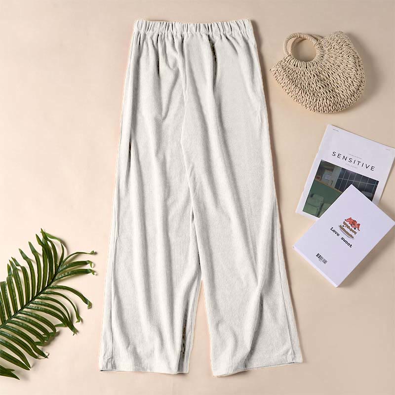 Buddha Stones Casual Corduroy Straight-leg Women's Pants With Pockets - image 15