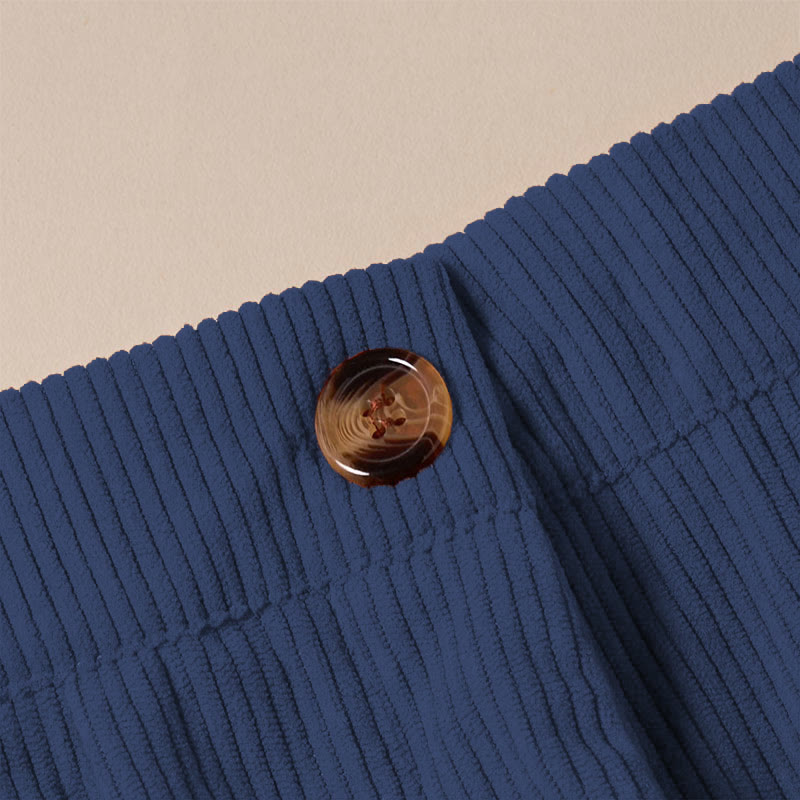 Buddha Stones Casual Corduroy Straight-leg Women's Pants With Pockets - image 33