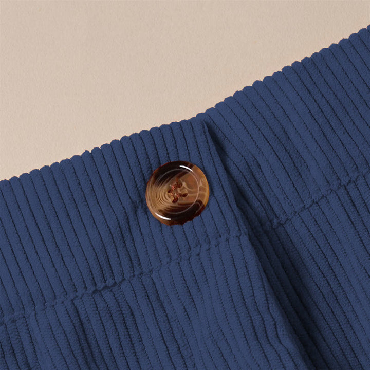 Buddha Stones Casual Corduroy Straight-leg Women's Pants With Pockets - image 33