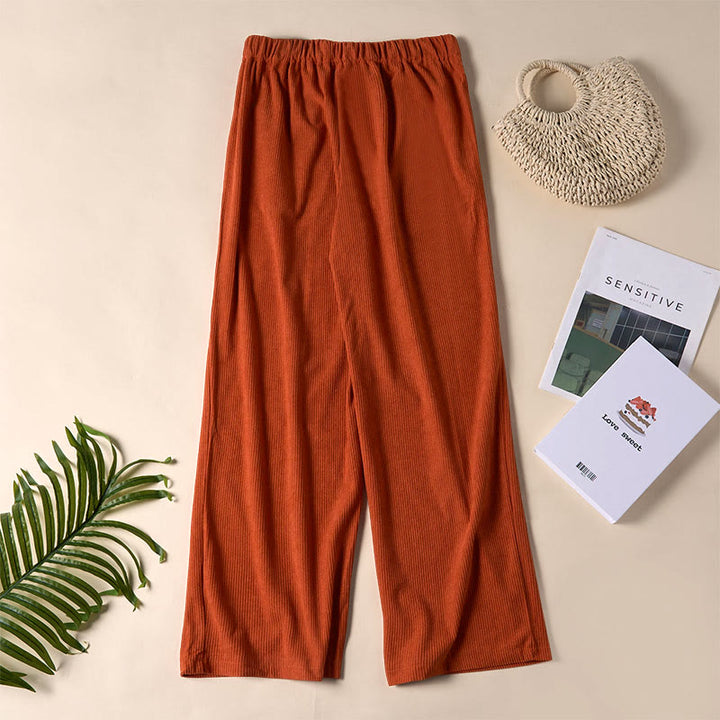 Buddha Stones Casual Corduroy Straight-leg Women's Pants With Pockets - image 35