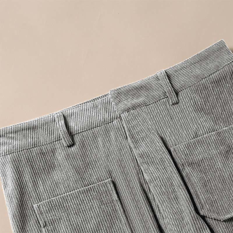 Buddha Stones Plain Corduroy Polyester Women's Buttons Wide Leg Pants With Pockets - image 19