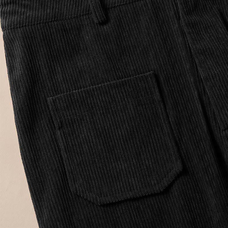 Buddha Stones Plain Corduroy Polyester Women's Buttons Wide Leg Pants With Pockets - image 29