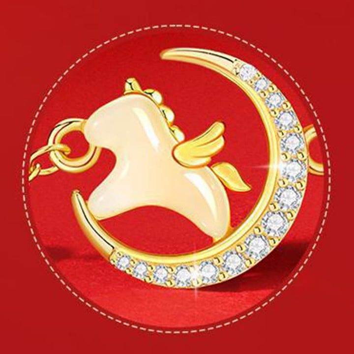 Buddha Stones Hetian Jade Year Of The Horse 925 Sterling Silver Zircon Abundance Red Rope Bracelet - image 9