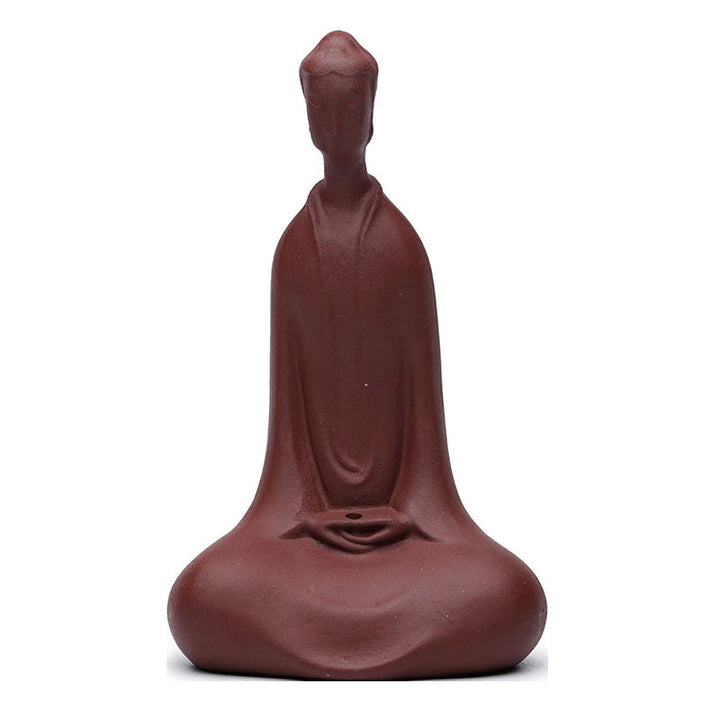 Buddha Stones Formless Buddha Purple Clay Serenity Home Desk Decoration 5.7*9.6 cm - image 6
